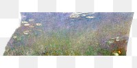 PNG Claude Monet's painting washi tape, journal sticker element, transparent background