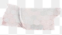 PNG pink pattern washi tape, stationery collage element, transparent background
