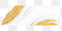 PNG gold marble washi tape, stationery collage element, transparent background