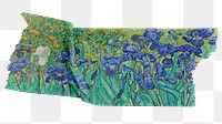 PNG Vincent van Gogh washi tape, stationery collage element, transparent background