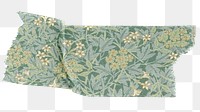 PNG William Morris pattern washi tape, journal sticker element, transparent background