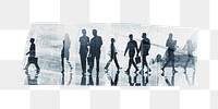 Business people png tape sticker, transparent background