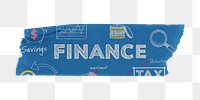 Finance png word sticker typography, transparent background