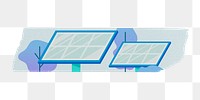 Solar cell png tape sticker, transparent background