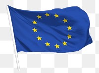 European union flag png waving, national symbol graphic