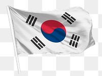 South Korea flag png waving, national symbol graphic