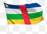 Central African Republic flag png waving, national symbol graphic