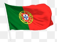 Portuguese flag png waving, national symbol graphic
