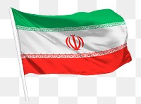 Persian flag png waving, national symbol graphic