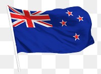 New Zealand flag png waving, national symbol graphic