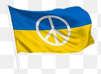 Russia flag png with peace sign waving, national symbol graphic