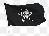 Pirate skull png flag waving graphic