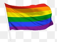 Rainbow flag png for LGBTQ, pride month concept