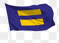 Purple png flag waving, Human Rights campaign logo