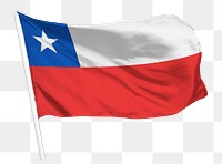 Chile flag png waving, national symbol graphic