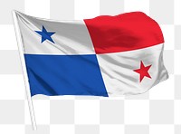 Panama flag png waving, national symbol graphic