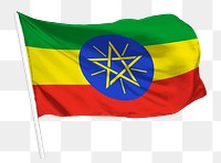 Ethiopian flag png waving, national symbol graphic