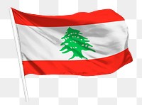 Lebanese flag png waving, national symbol graphic