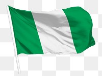 Nigerian flag png waving, national symbol graphic