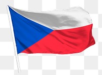 Czechia flag png waving, national symbol graphic