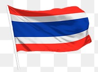 Thai flag png waving, national symbol graphic