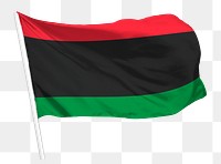 Pan-African flag png waving, national symbol graphic