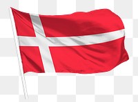 Denmark flag png waving, national symbol graphic