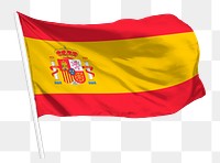 Spanish flag png waving, national symbol graphic