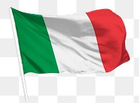 Italian flag png waving, national symbol graphic