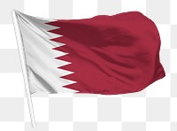 Qatar flag png waving, national symbol graphic