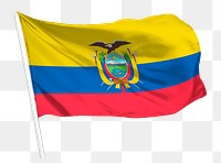 Ecuador flag png waving, national symbol graphic