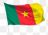 Cameroon flag png waving, national symbol graphic