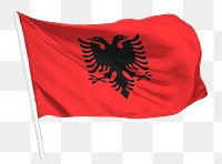 Albania flag png waving, national symbol graphic