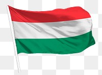 Hungarian flag png waving, national symbol graphic