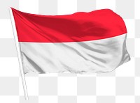 Indonesian flag png waving, national symbol graphic