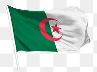 Algeria flag png waving, national symbol graphic