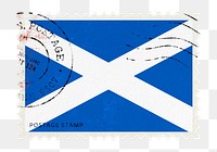 Scotland flag png post stamp sticker, transparent background