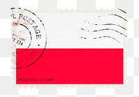 Poland png post stamp sticker, transparent background