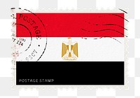 Egypt flag png post stamp sticker, transparent background