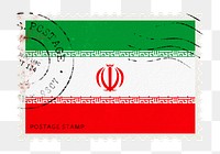 Iran png post stamp sticker, transparent background