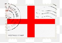 Saint George's Cross flag png post stamp sticker, transparent background