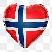 Norway flag png balloon on transparent background