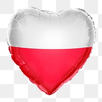 Poland flag png balloon on transparent background