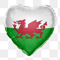 Wales flag png balloon on transparent background