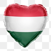 Hungary flag png balloon on transparent background