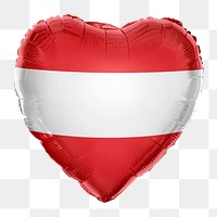 Austria flag png balloon on transparent background