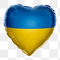 Ukraine flag png balloon on transparent background