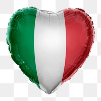 Italy flag png balloon on transparent background