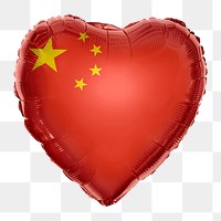 China flag png balloon on transparent background