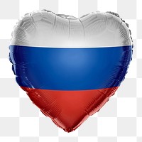 Russia flag png balloon on transparent background